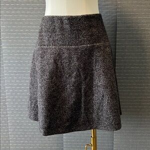 LOFT Petite Charcoal A-Line Skirt